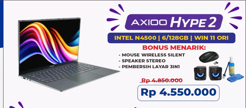Axioo Hype 2 promo Sidodadi Komputer Jombang